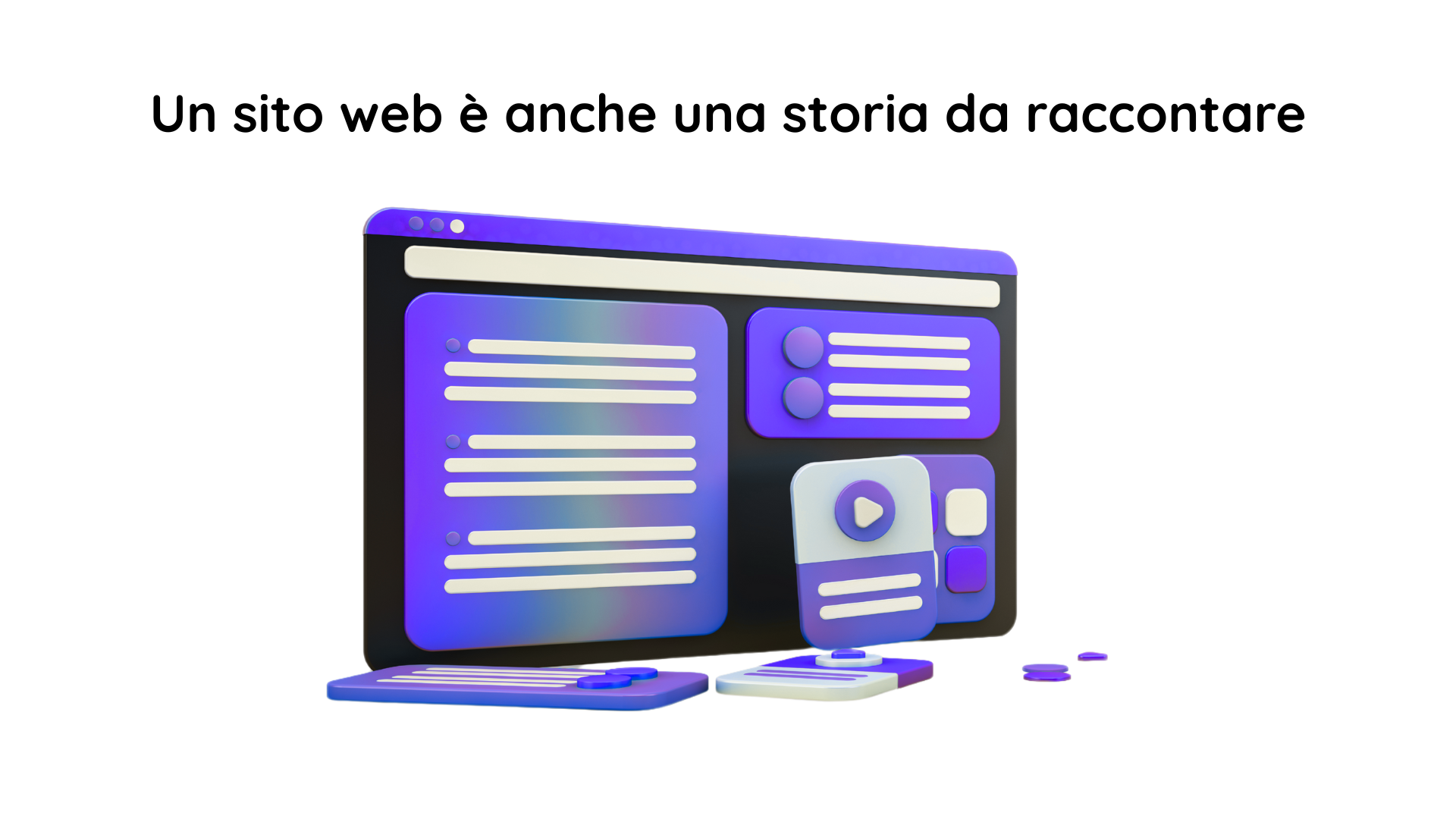 illustrazione moderna e colorata di un sito web responsive su computer e smartphone, simbolo del design digitale accessibile.